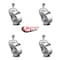 Service Caster 3 Inch Semi Steel Wheel Swivel 1/2 Inch Threaded Stem Caster Set SCC-TS20S314-SSS-121315-4 - alternate 3